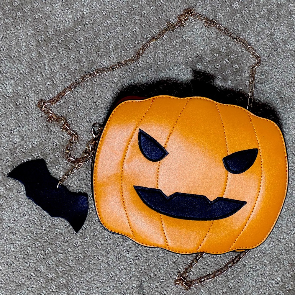 Halloween clutch pumpkin shoulder bag